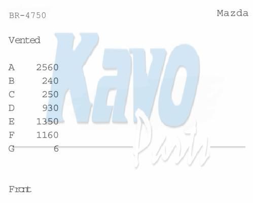 KAVO PARTS Jarrulevy BR-4750